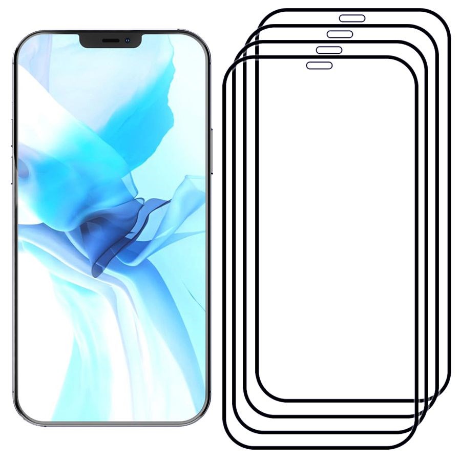 

Комплект из 4х стекол Full Glue Premium Krutoff для iPhone 12 Pro Max (6.7") черное