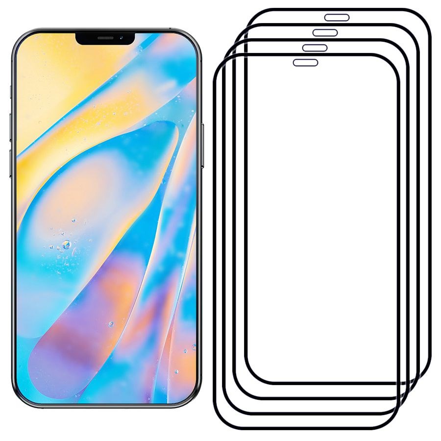 

Комплект из 4х стекол Full Glue Premium Krutoff для iPhone 12 mini (5.4") черное