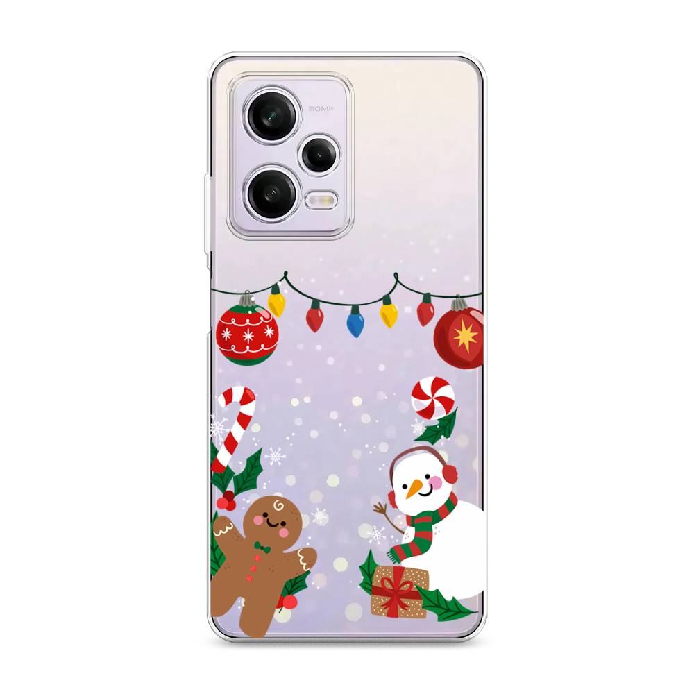 

Чехол на Xiaomi Redmi Note 12 Pro "Новогоднее настроение", Коричневый;красный;зеленый, 317050-5