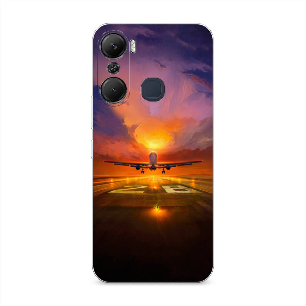 

Чехол для Infinix Hot 12 Pro "Самолет на посадке", Оранжевый;синий, 3102450-6