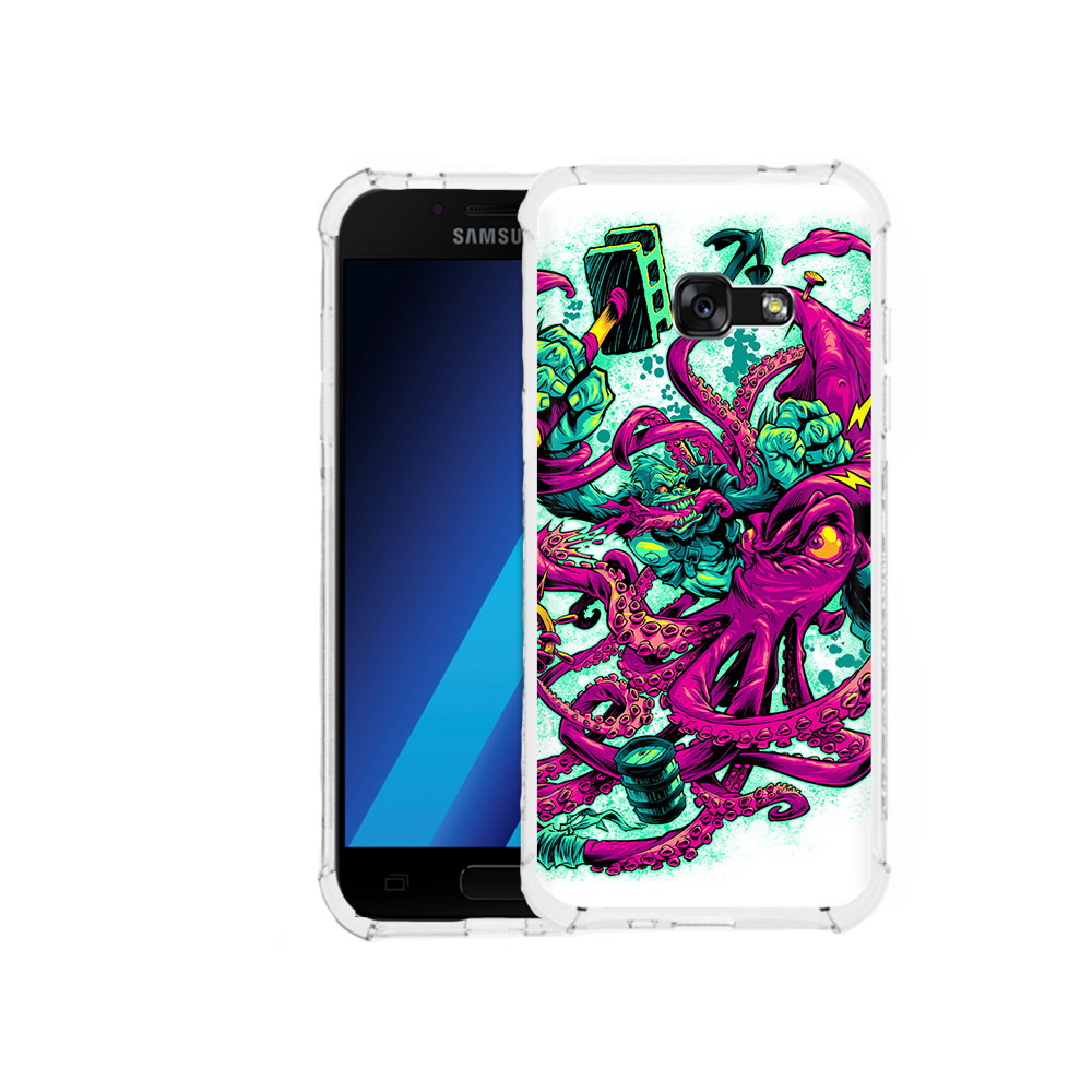 

Чехол MyPads Tocco для Samsung Galaxy A7 (2017) фиолетовый кракен (PT87719.559.657), Tocco