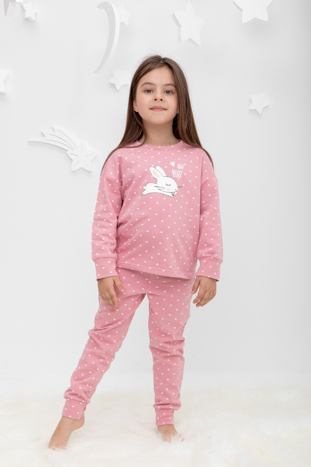

Пижама детская CROCKID М 2836-3, розовый, 140, 1 шт, М 2836-3, М 2808-2
