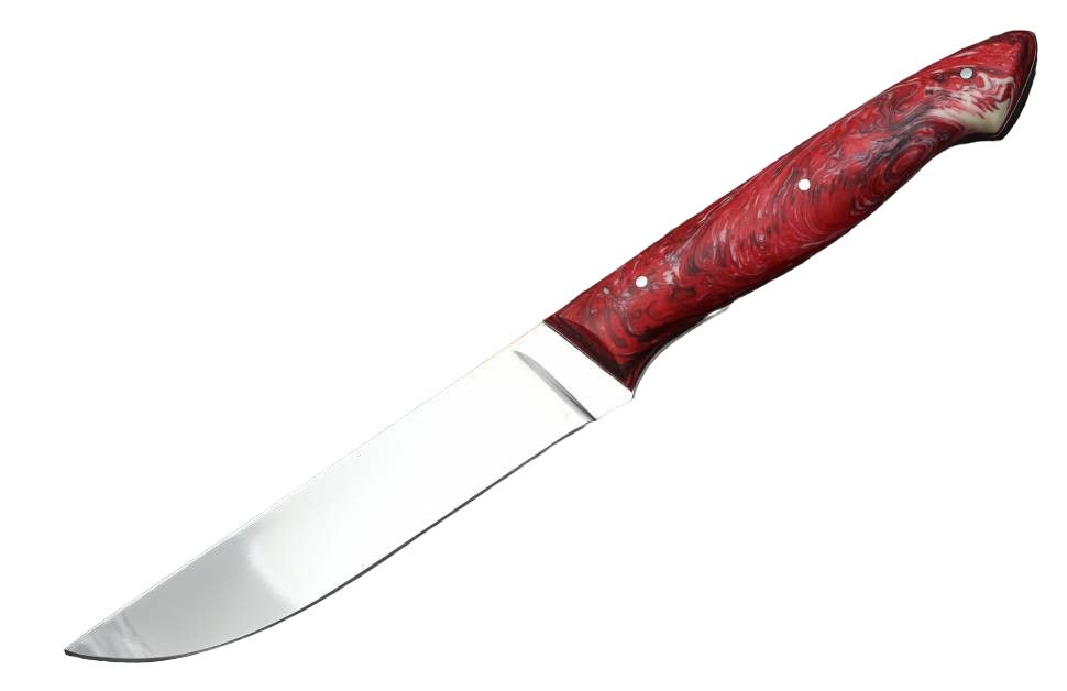 

Туристический нож Bladecraft Стример, сталь Х12МФ, рукоять полиуретен, Красный, Стример