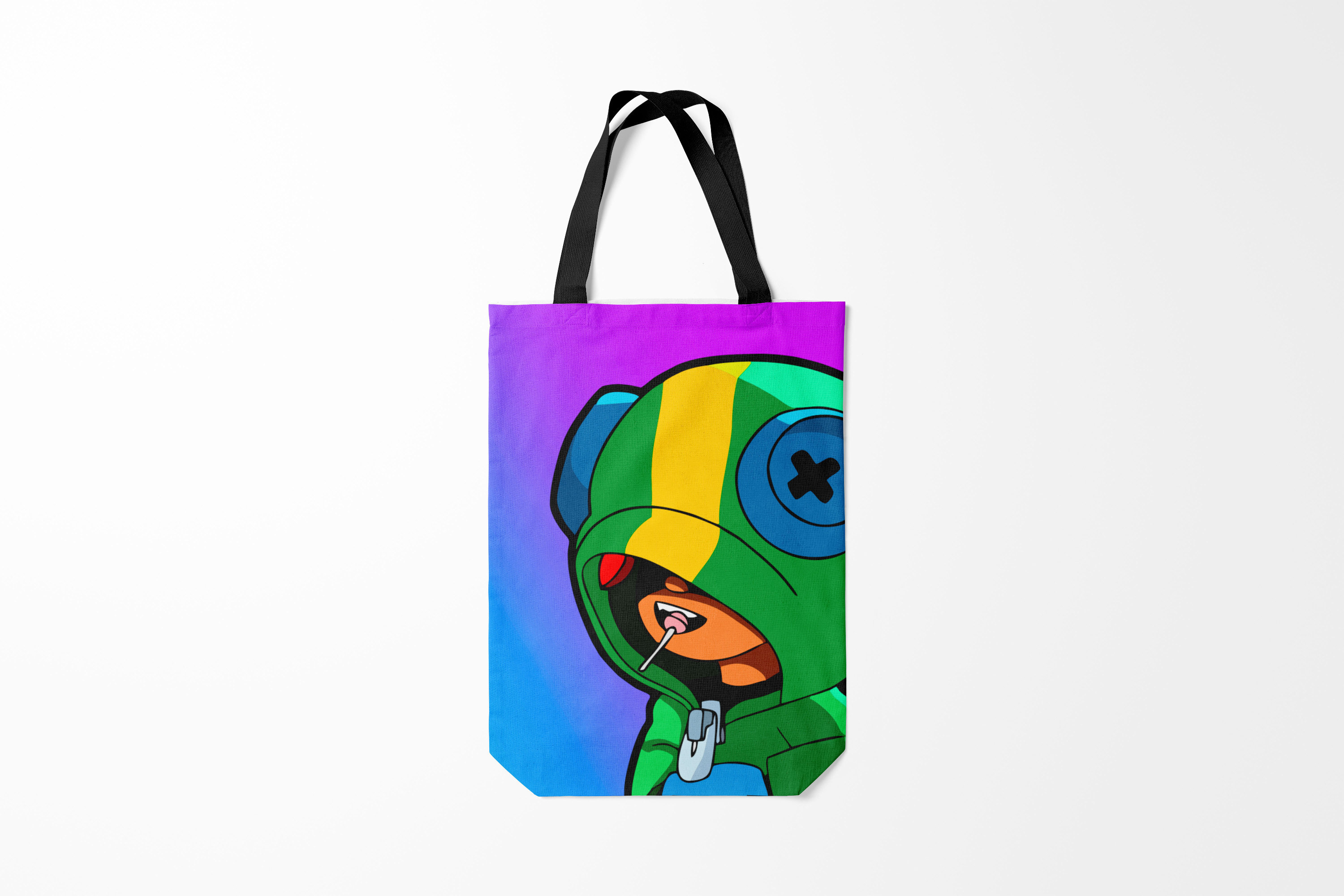 

Сумка шoппер унисекс Burnettie Brawl Stars LEON, зеленый; черный, Brawl Stars LEON