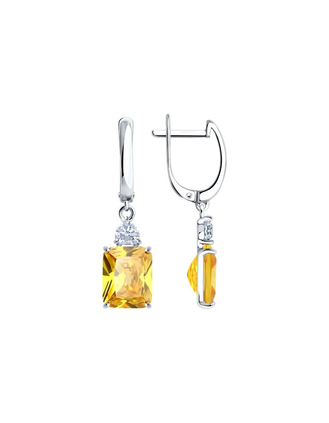 

Серьги подвески из серебра TEO MAORI 894026763, фианит, 894026763