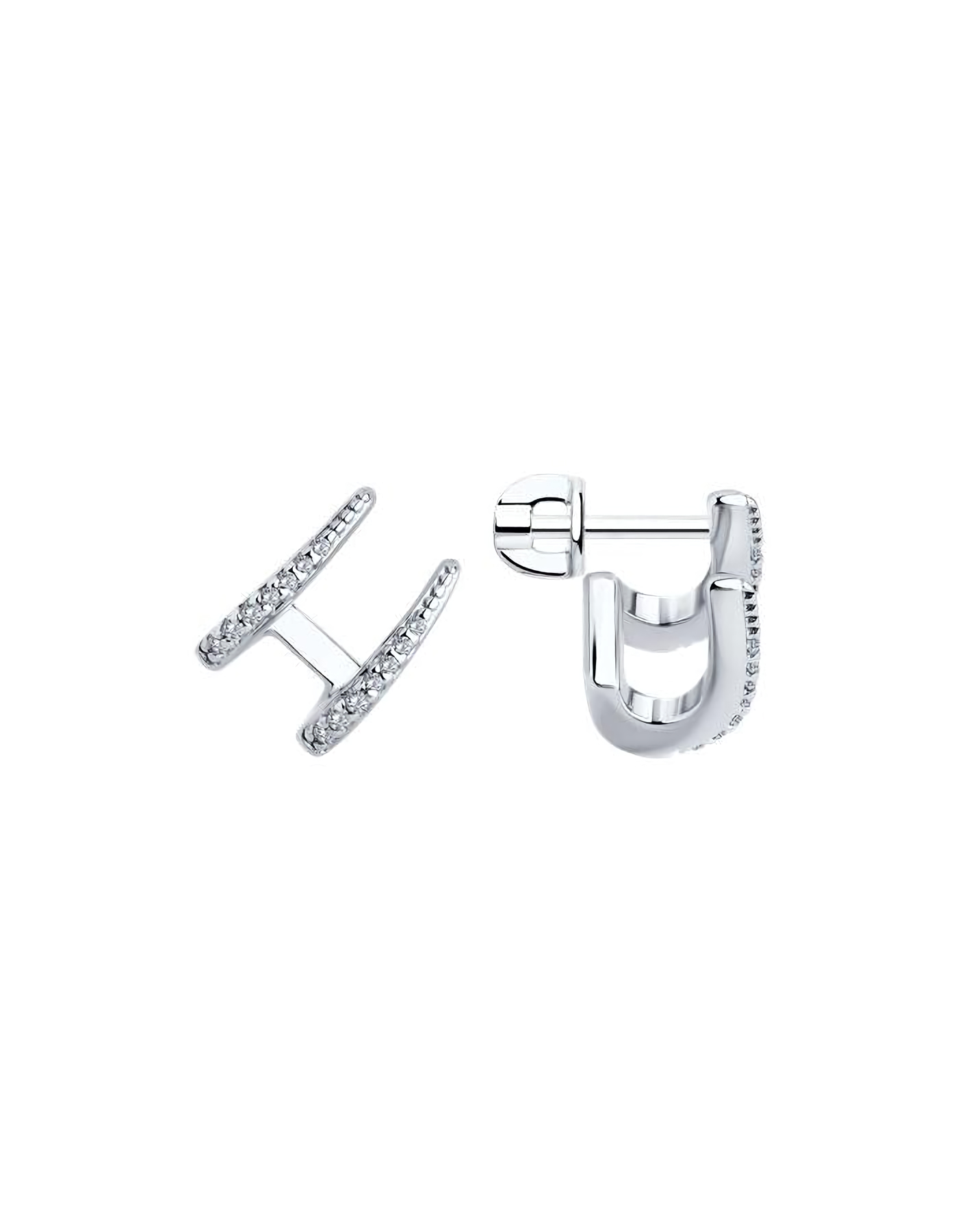 

Серьги пусеты из серебра TEO MAORI 894026758, фианит, 894026758