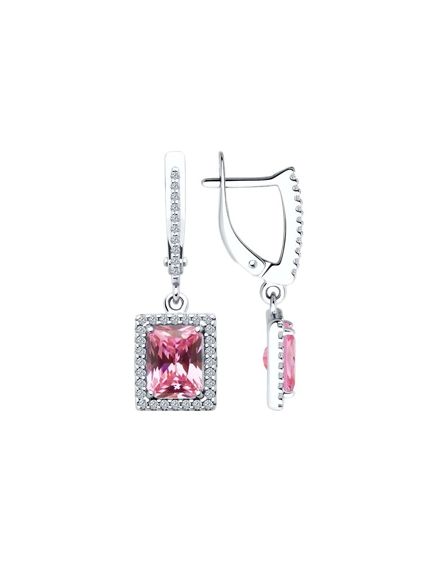 

Серьги подвески из серебра TEO MAORI 894026754, фианит, 894026754