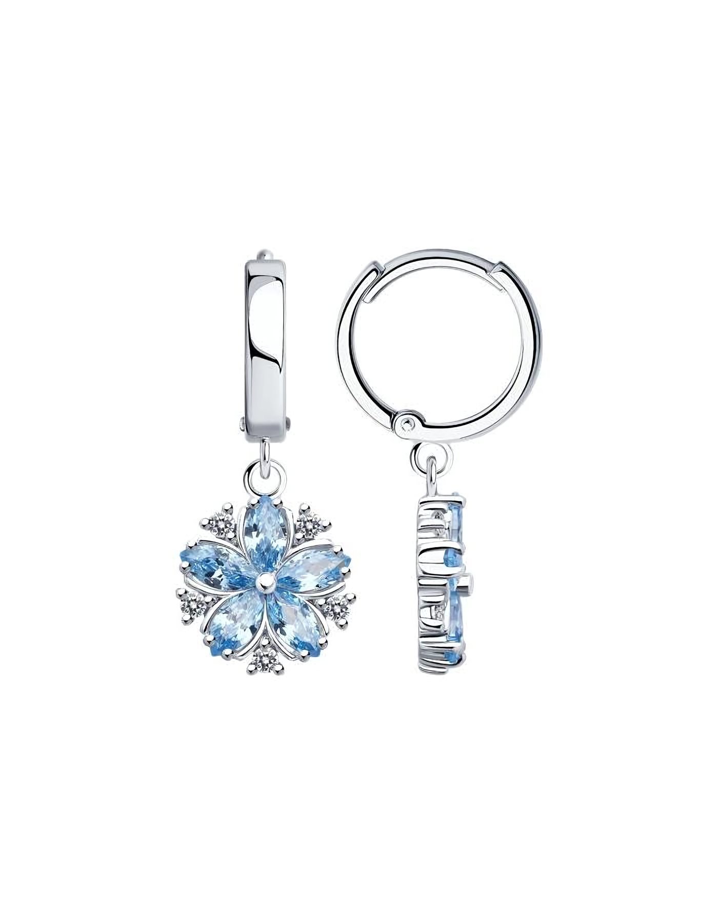 

Серьги подвески из серебра TEO MAORI 894026749, фианит, 894026749