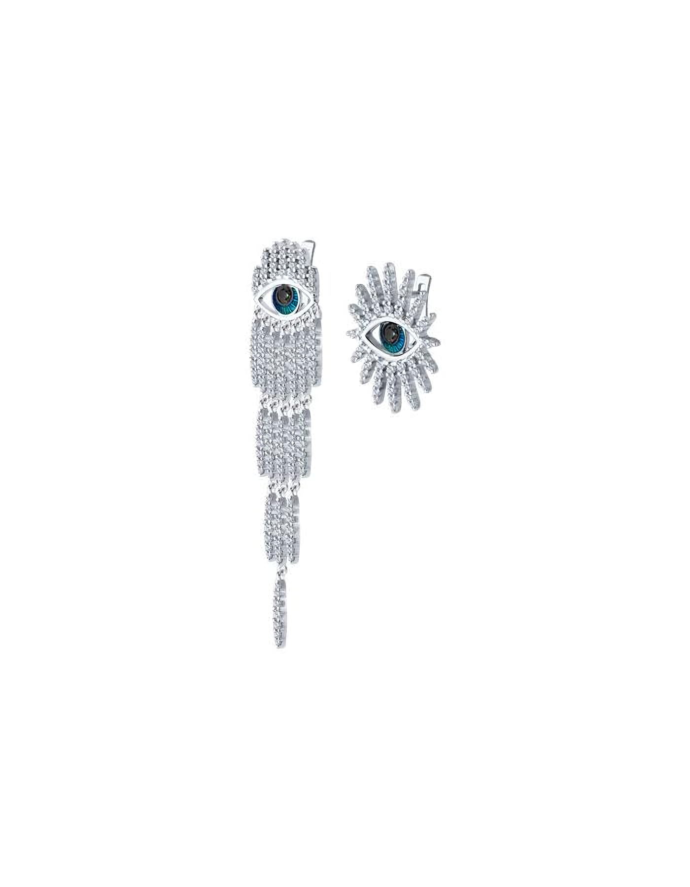 

Серьги подвески из серебра TEO MAORI 894026743, фианит, 894026743
