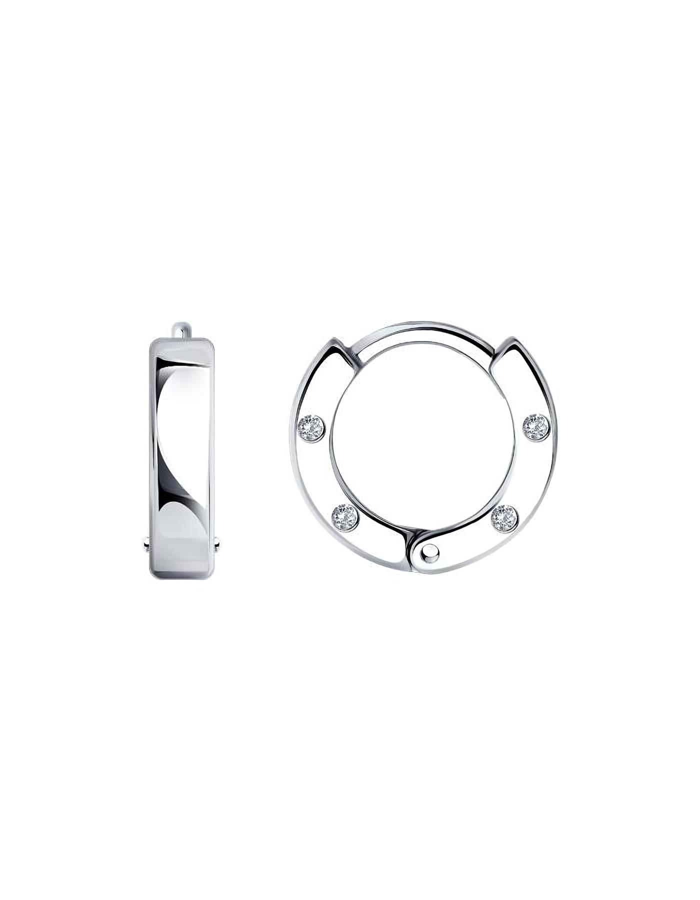 

Серьги конго из серебра TEO MAORI 894026741, фианит, 894026741