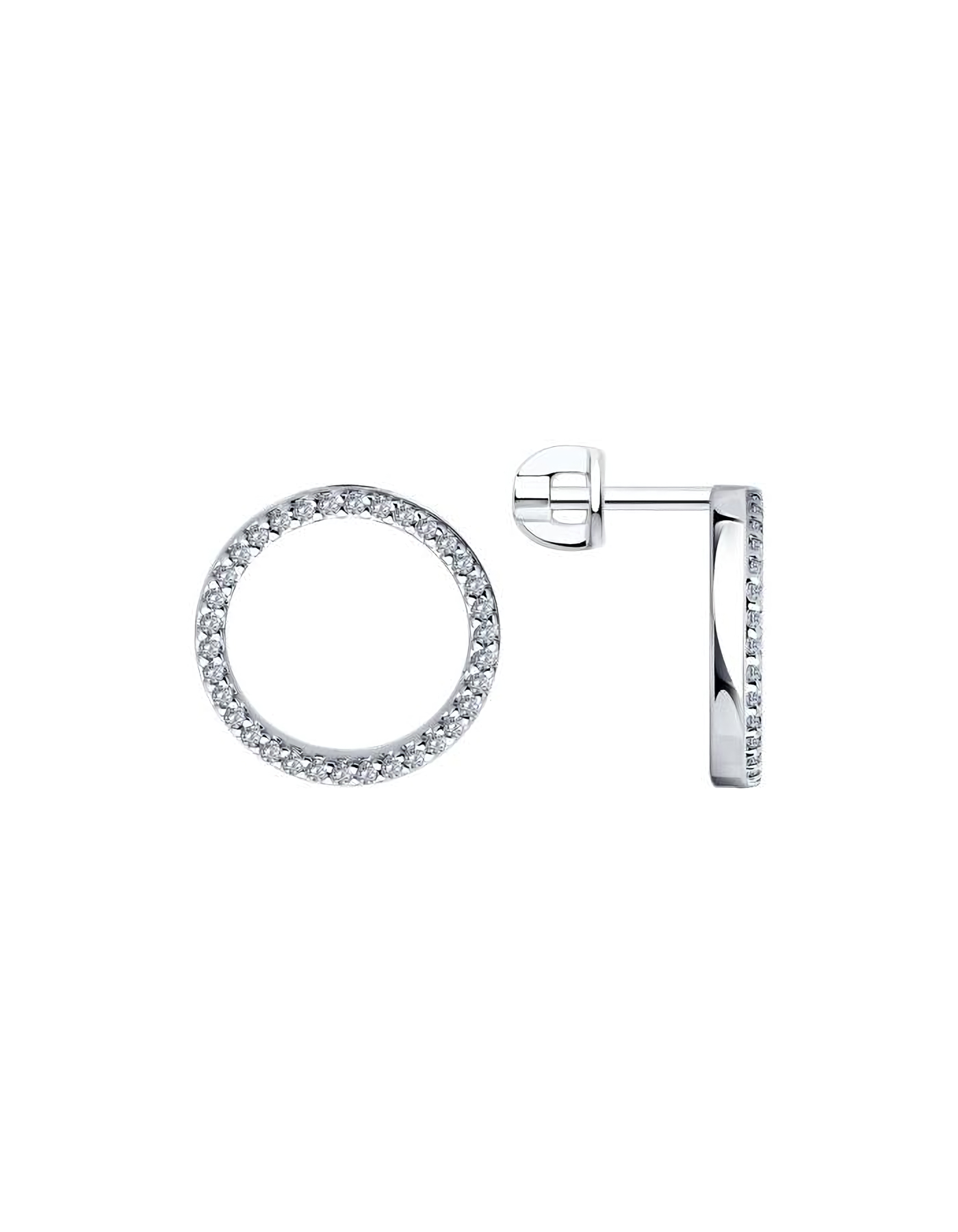 

Серьги пусеты из серебра TEO MAORI 894026738, фианит, 894026738