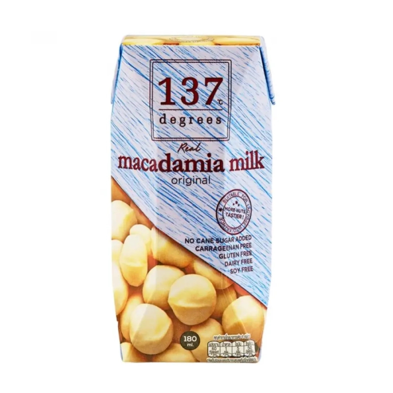 Напиток ореховый 137 Degrees на основе ореха макадамия, с витаминами и кальцием, 180 мл