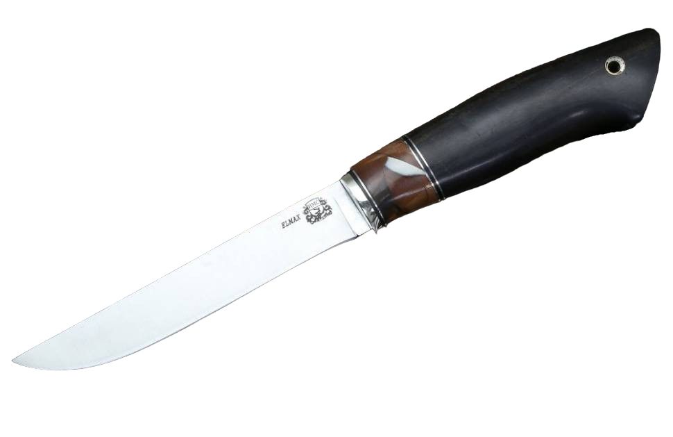 

Мастерская Сковородихина нож Фин, сталь Elmax, Черный;коричневый, Фин