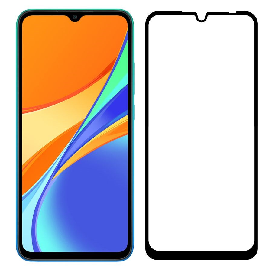 

Стекло защитное Krutoff с полной проклейкой для Xiaomi Redmi 9C черное