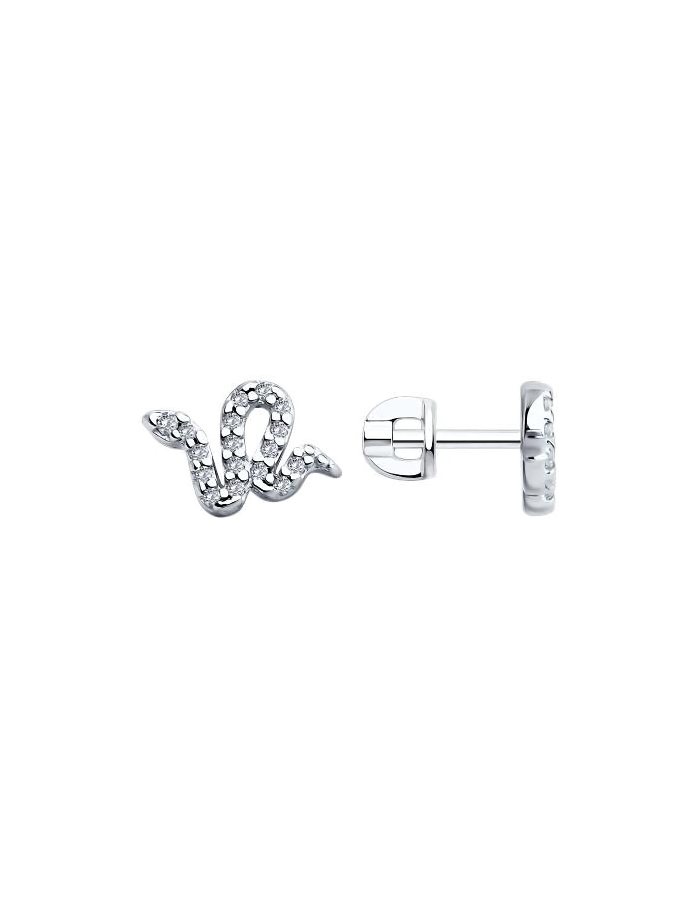 

Серьги пусеты из серебра TEO MAORI 894026733, фианит, 894026733