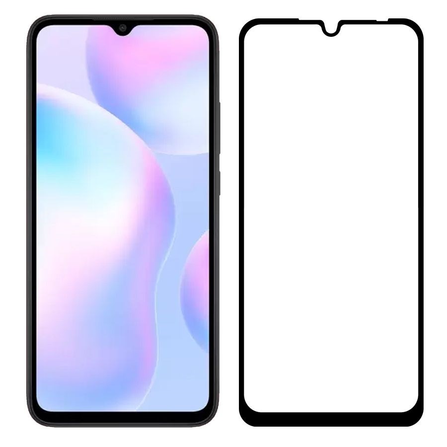 

Стекло защитное Krutoff с полной проклейкой для Xiaomi Redmi 9A черное