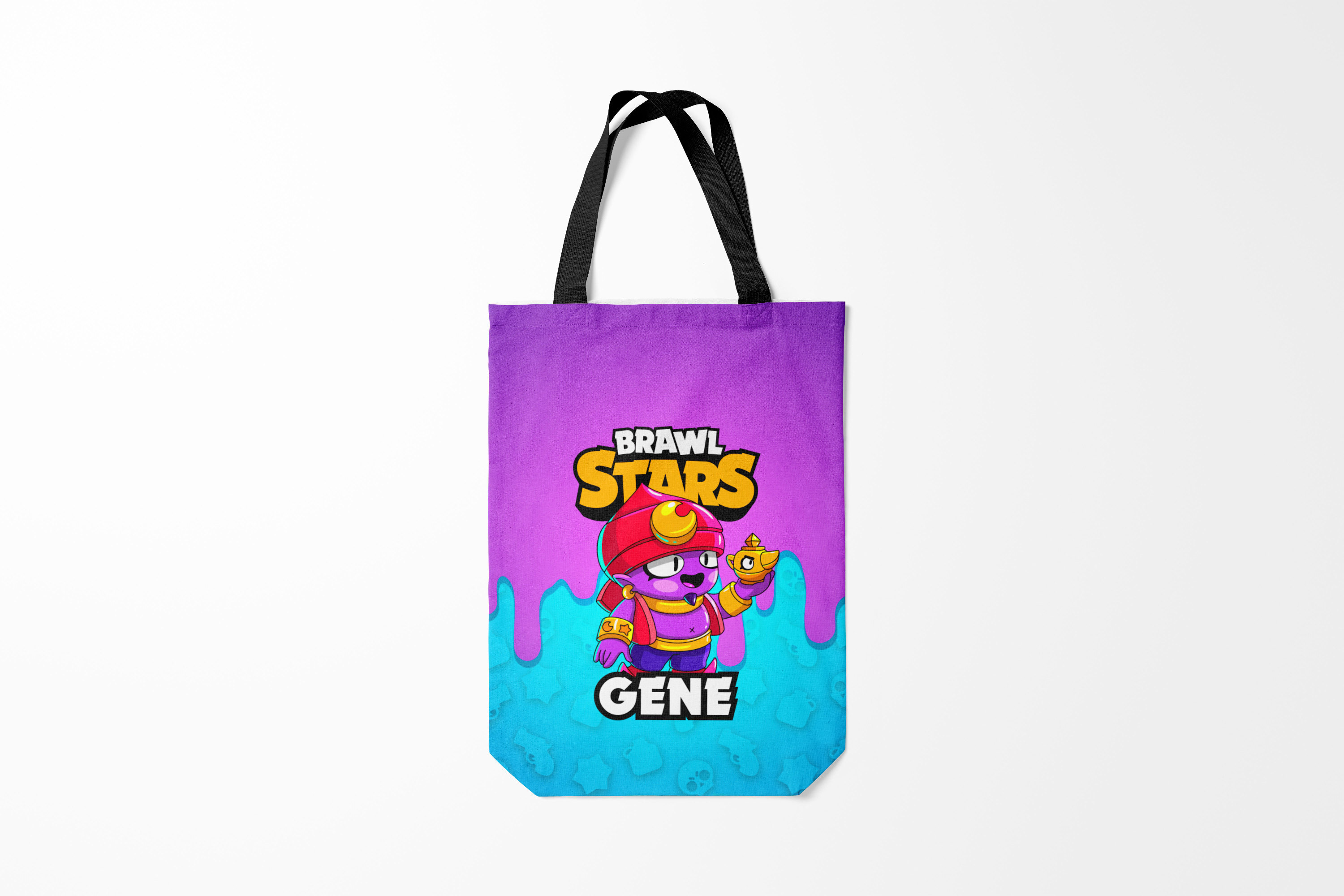 

Сумка шoппер унисекс Burnettie Brawl Stars GALE NEON, черный; голубой, Brawl Stars GALE NEON