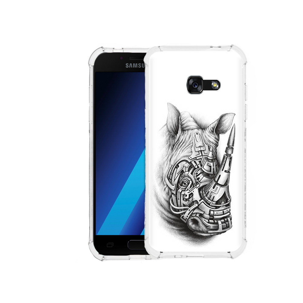 Чехол MyPads Tocco для Samsung Galaxy A7 (2017) стальной носорог (PT87719.559.620)