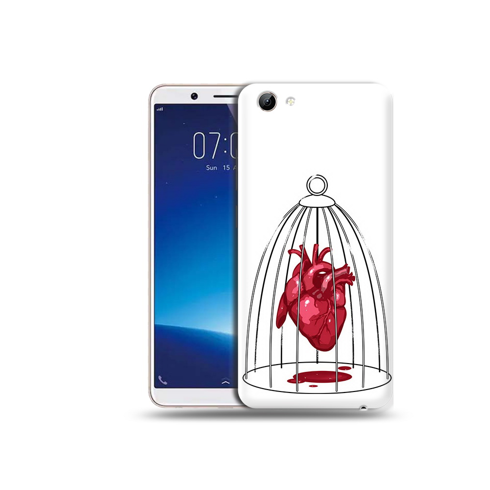

Чехол MyPads Tocco для Vivo Y71 сердце в клетке (PT111858.440.597), Прозрачный, Tocco