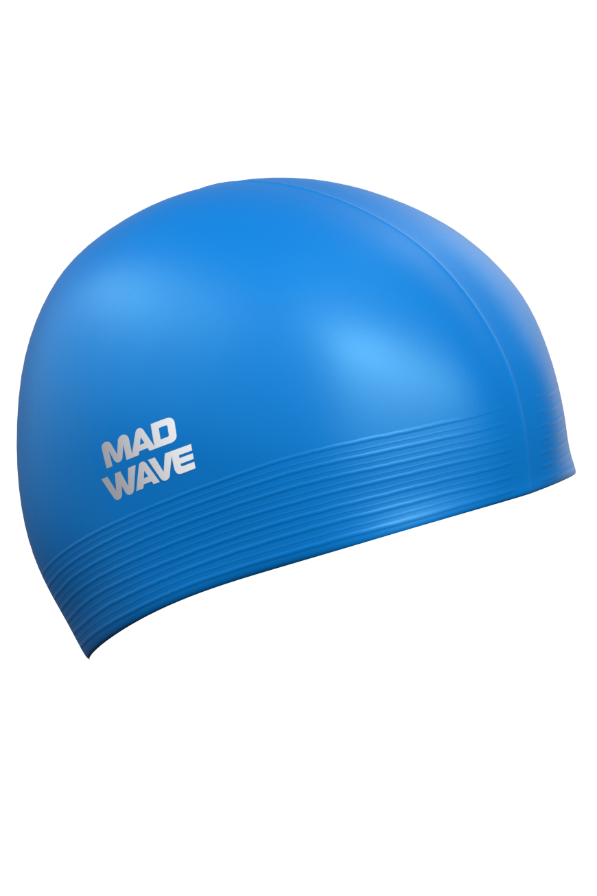 фото Шапочка для плавания mad wave solid soft blue