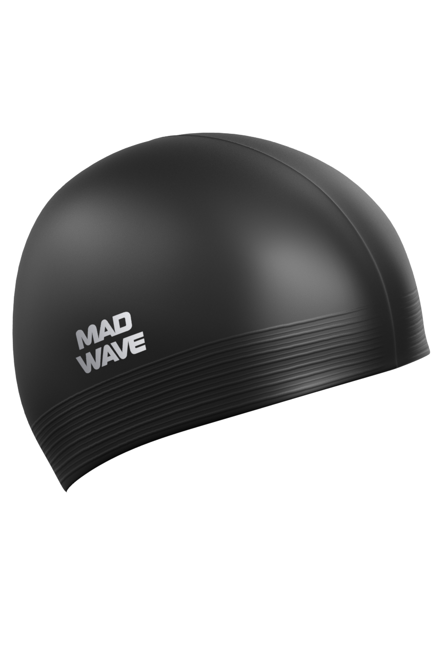 

Шапочка для плавания Mad Wave Solid Soft black, Черный