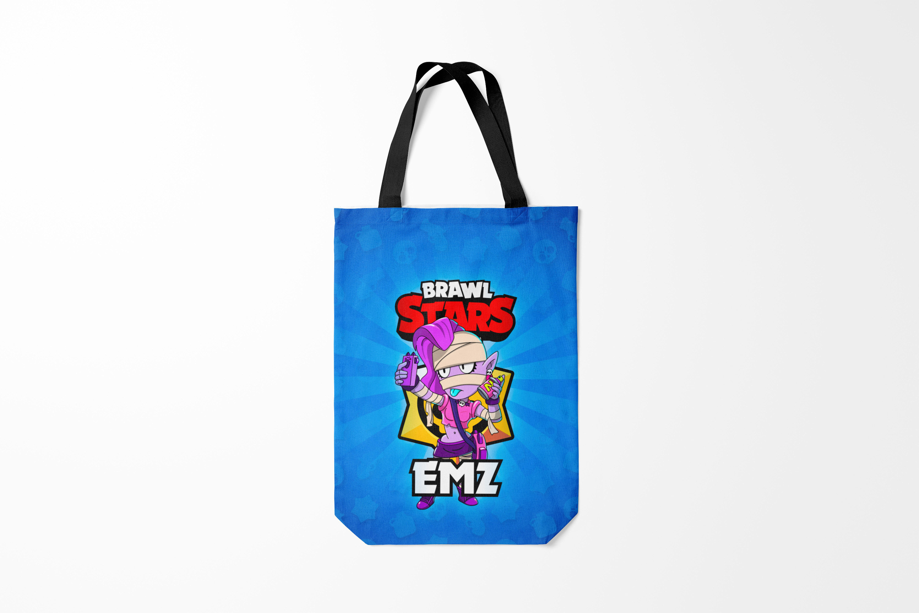 

Сумка шoппер унисекс Burnettie Brawl Stars EL BROWN., голубой; черный, Brawl Stars EL BROWN.