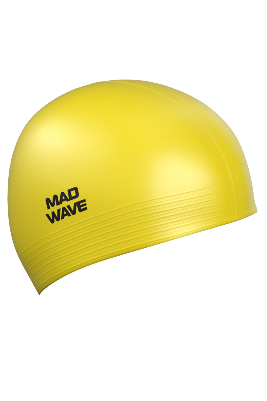 фото Шапочка для плавания mad wave solid yellow