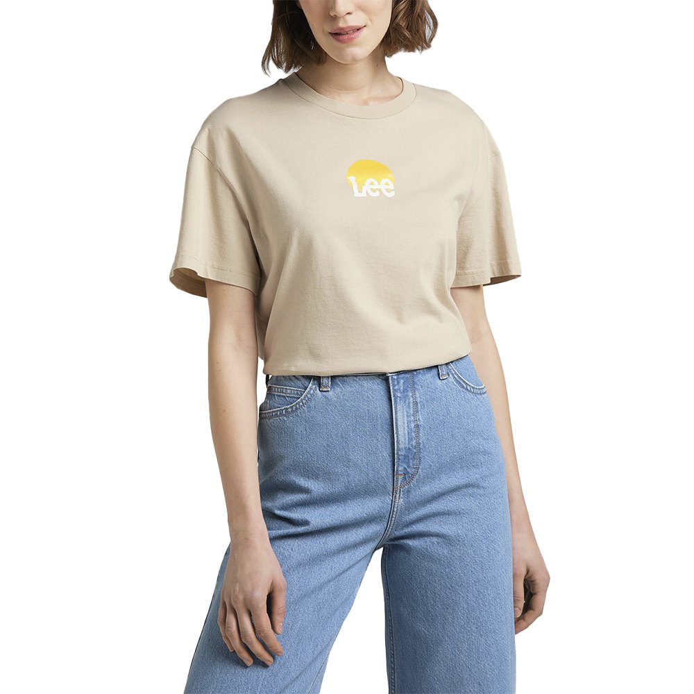 фото Футболка женская lee women relaxed crew tee бежевая xl