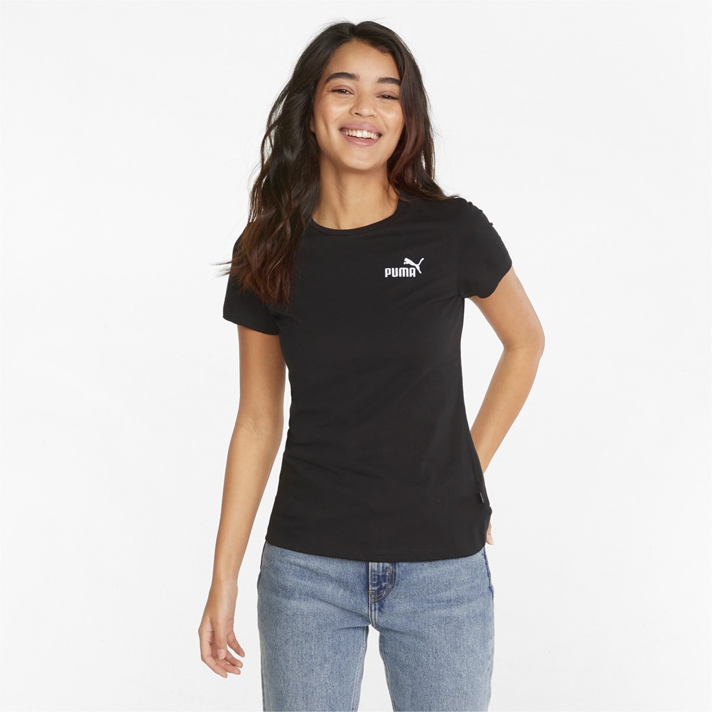 фото Футболка женская puma essentials+ embroidery women's tee черная xxs