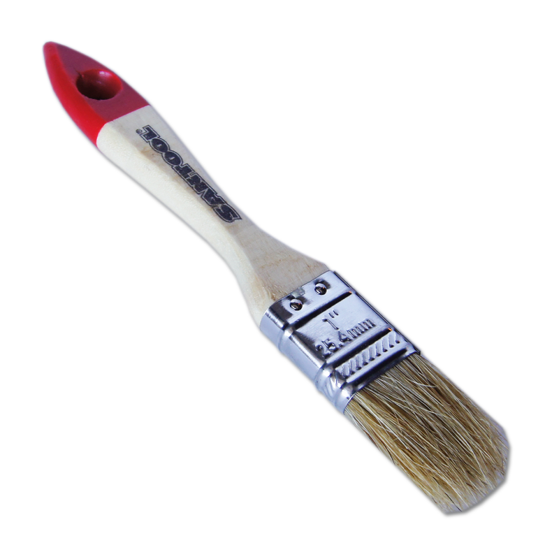 фото Кисть малярная santool "стандарт" натуральная щетина, деревянная ручка 1" (25 мм)