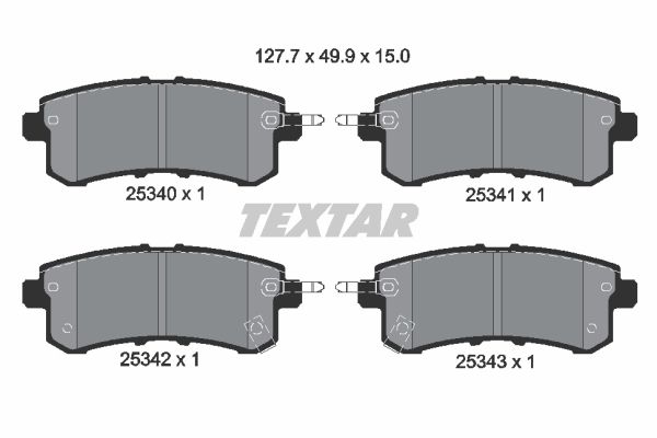 

Тормозные колодки Textar дисковые 2534001