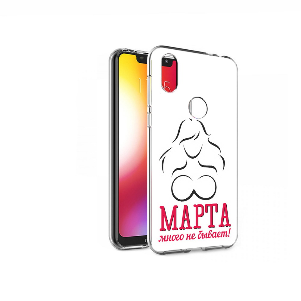 

Чехол MyPads Tocco для Motorola One 8 марта много не бывает (PT126881.369.17), Прозрачный, Tocco