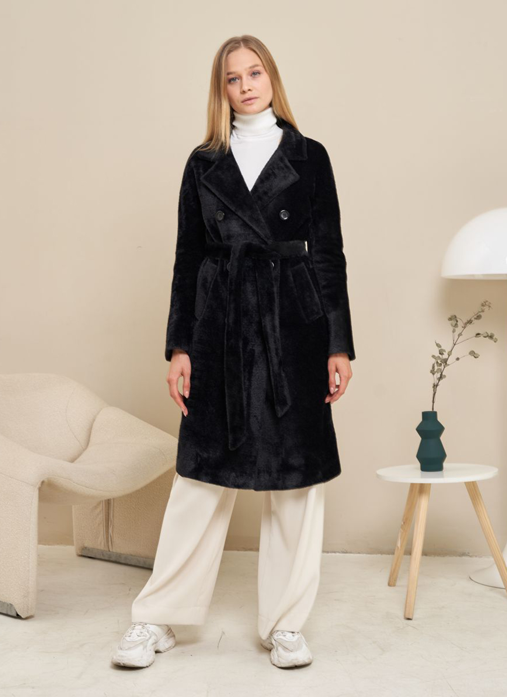 Пальто женское Giulia Rosetti 56206 черное 46 RU