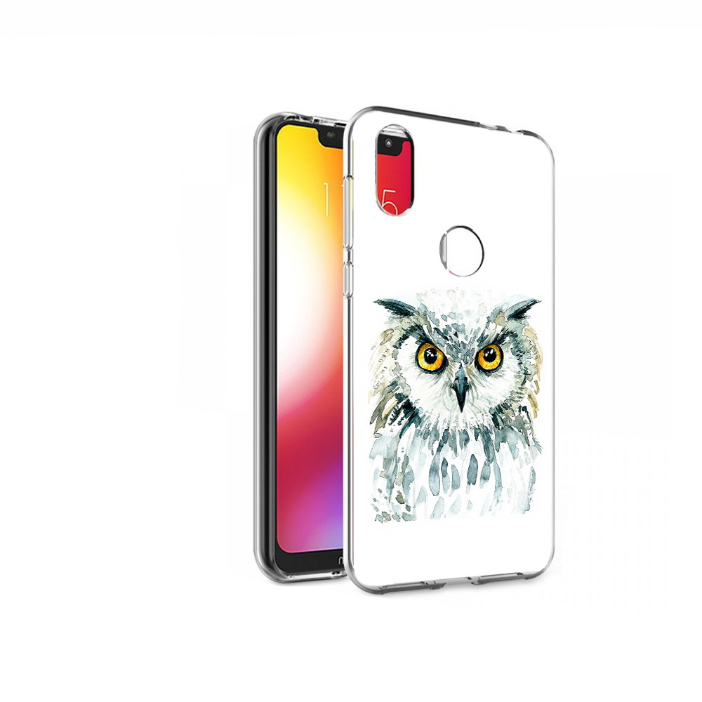 

Чехол MyPads Tocco для Motorola One Серьезная сова (PT126881.369.156), Прозрачный, Tocco