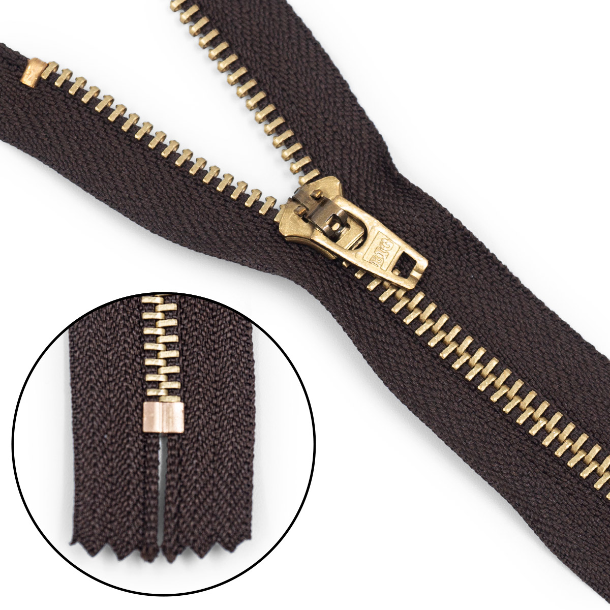 

Молния джинсовая ПРОТОС, 39038/12-3, 12 см, коричневый, 10 шт