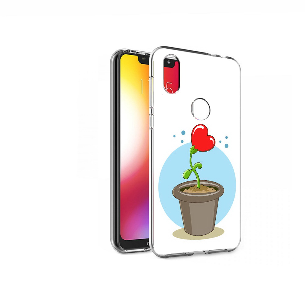 

Чехол MyPads Tocco для Motorola One Растение любви 14 февраля (PT126881.369.145), Прозрачный, Tocco