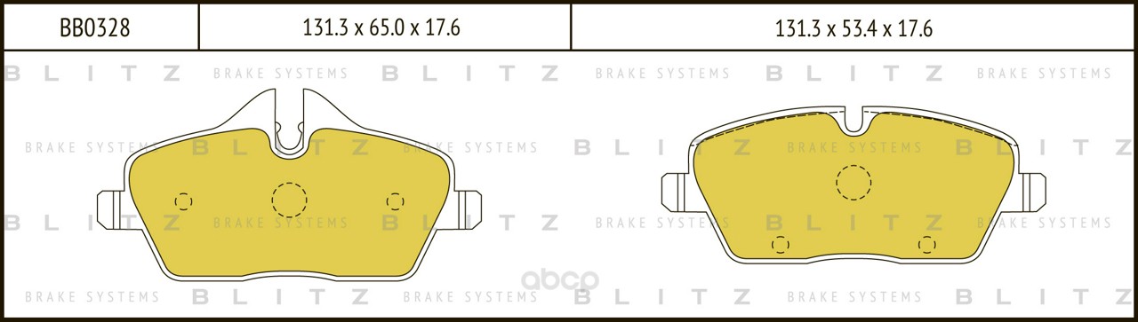 

Тормозные колодки BLITZ передние дисковые bb0328