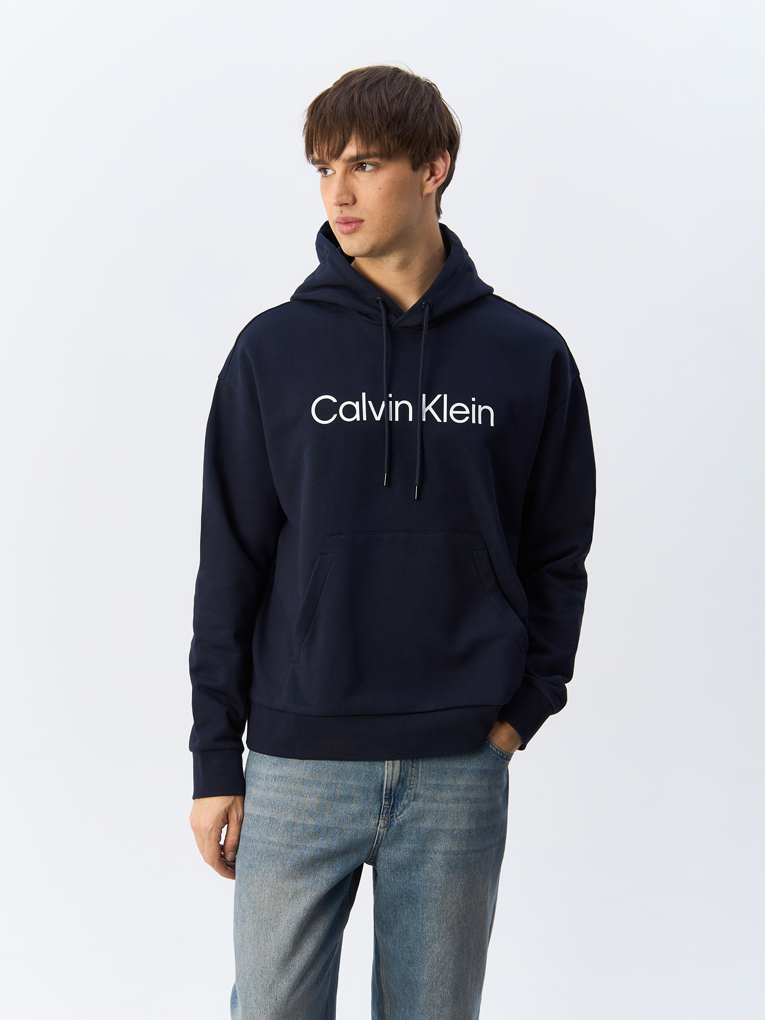 

Худи мужское Calvin Klein K10K111345 синее L, Синий, K10K111345