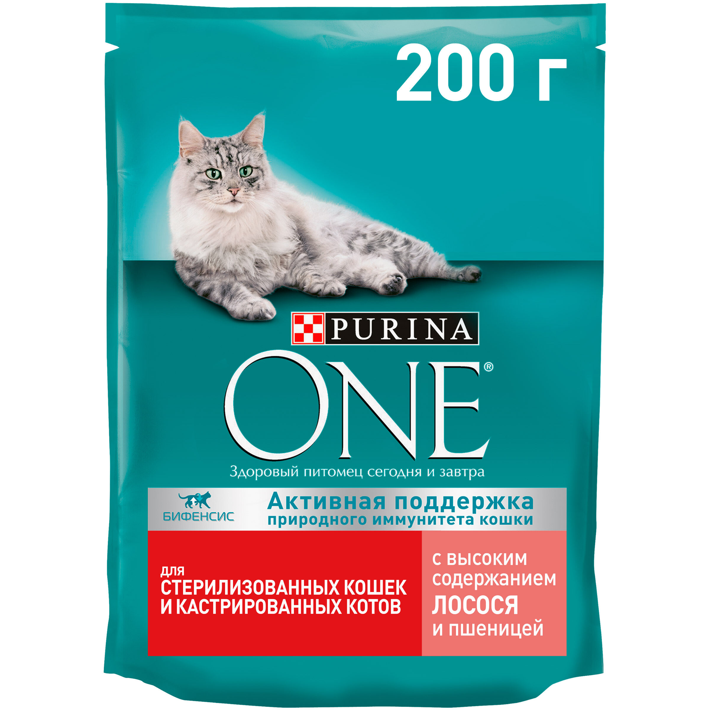 

Сухой корм для стерилизованных кошек Purina One с лососем и пшеницей 200 г