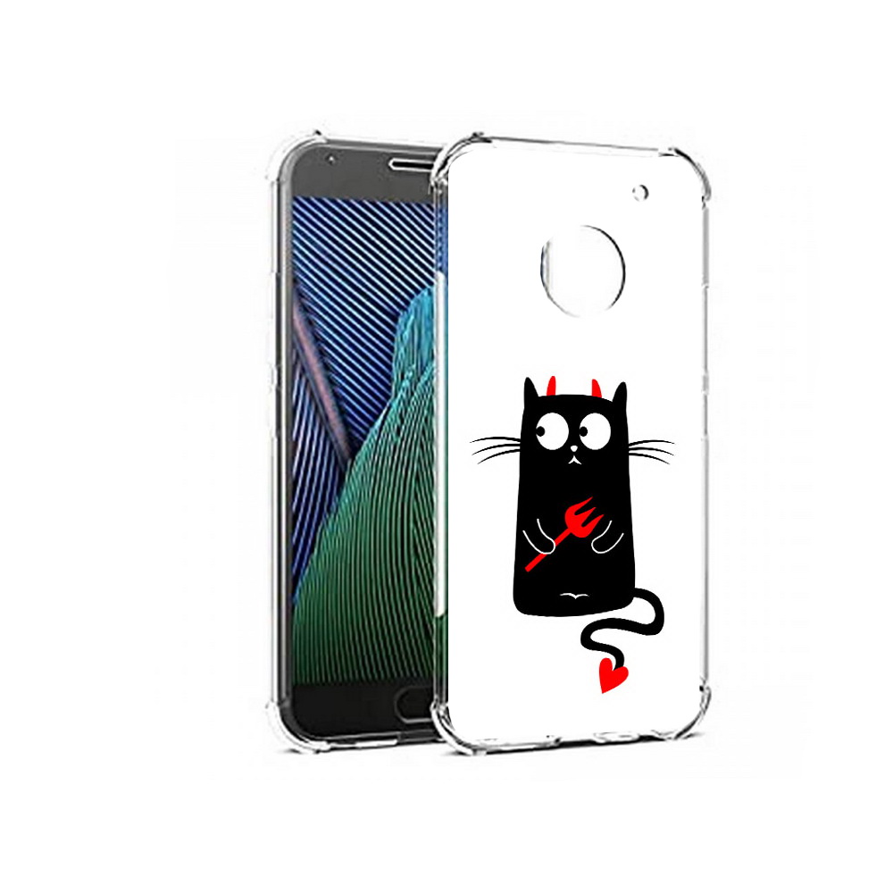 

Чехол MyPads Tocco для Motorola Moto G5 Кот демон (PT67504.367.97), Прозрачный, Tocco