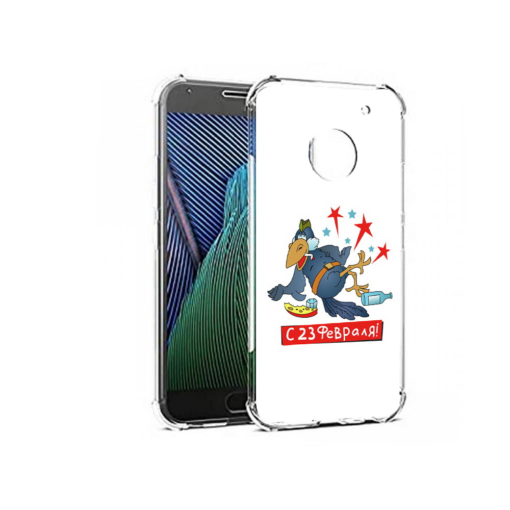 

Чехол MyPads Tocco для Motorola Moto G5 23 февраля веселая птица (PT67504.367.9), Прозрачный, Tocco