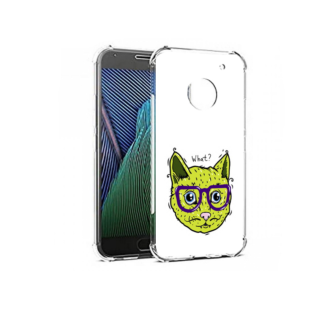 

Чехол MyPads Tocco для Motorola Moto G5 Зеленый кот (PT67504.367.86), Прозрачный, Tocco