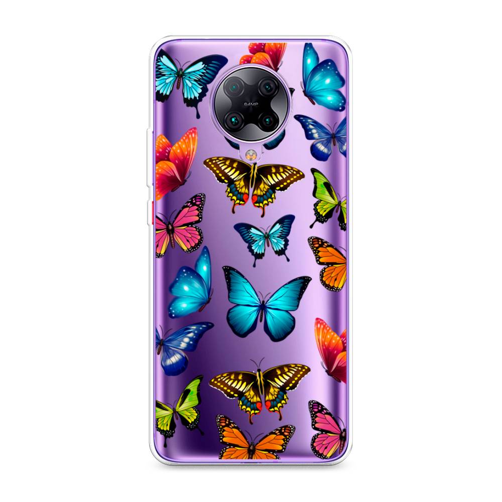 фото Силиконовый чехол "разные бабочки" на xiaomi redmi k30 pro awog