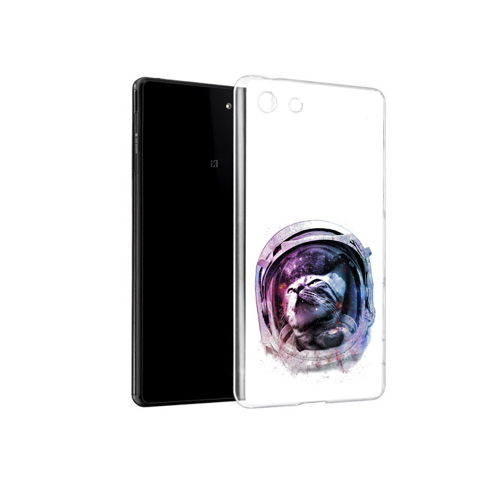 

Чехол MyPads Tocco для Sony Xperia M5 кот в шлеме (PT16167.241.396), Прозрачный, Tocco
