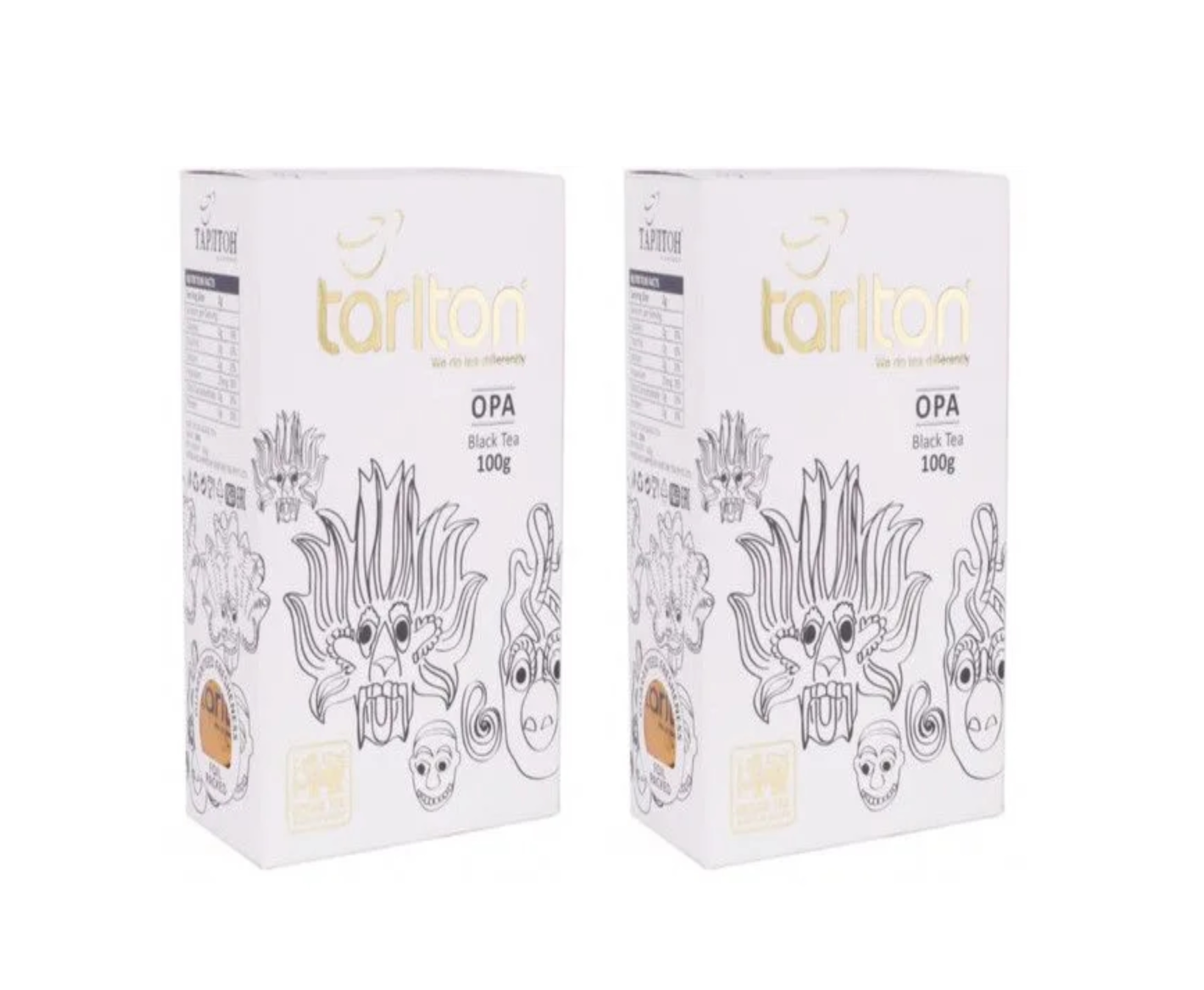 

Чай Tarlton черный, ОПА, 100 г х 2 шт, черный