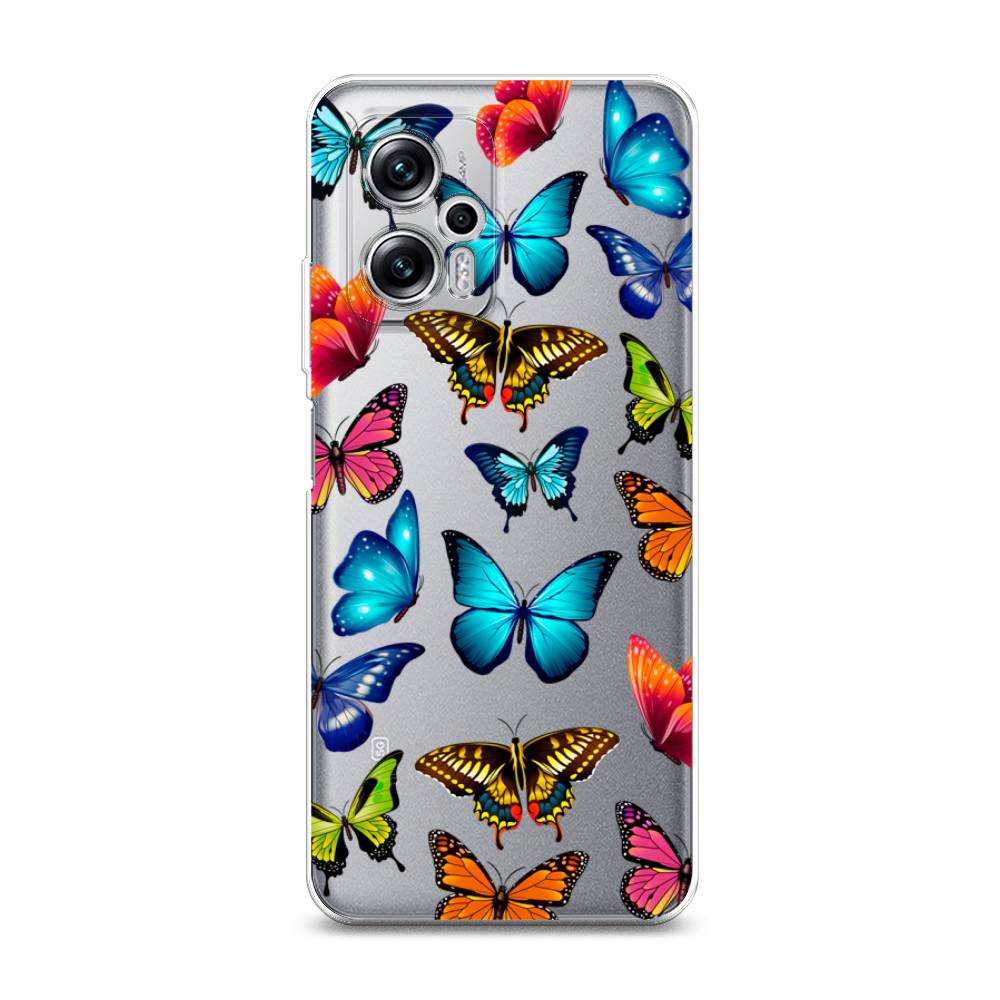 

Силиконовый чехол "Разные бабочки" на Xiaomi Poco X4 GT, Разные бабочки
