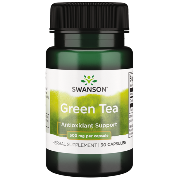 Купить Swanson Green Tea 500 mg 30 caps, Жиросжигатель Swanson Green Tea капсулы 500 мг 30 шт.