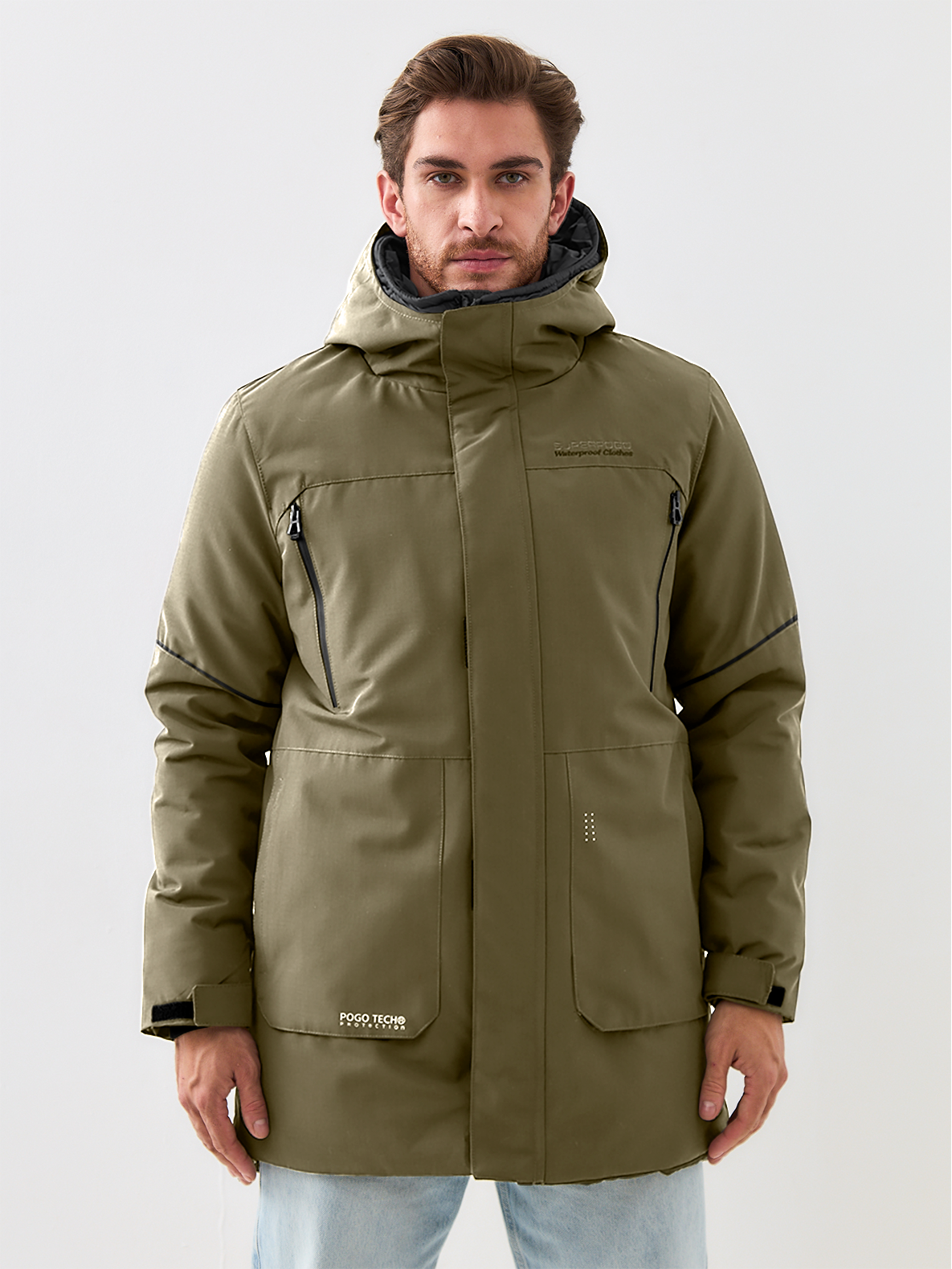 

Зимняя куртка мужская NoBrand 231275 серая 2XL, Серый, 231275