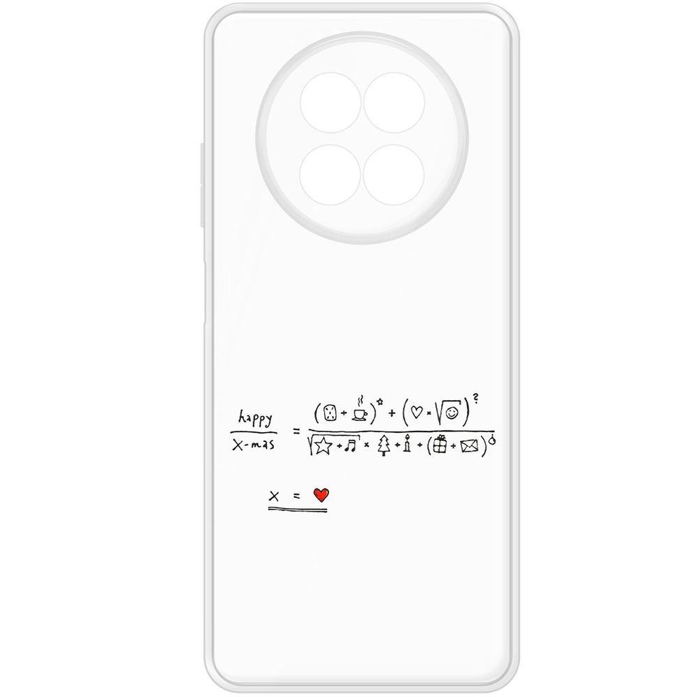 

Чехол-накладка Krutoff Clear Case Праздничная формула для Realme 12 5G, Прозрачный