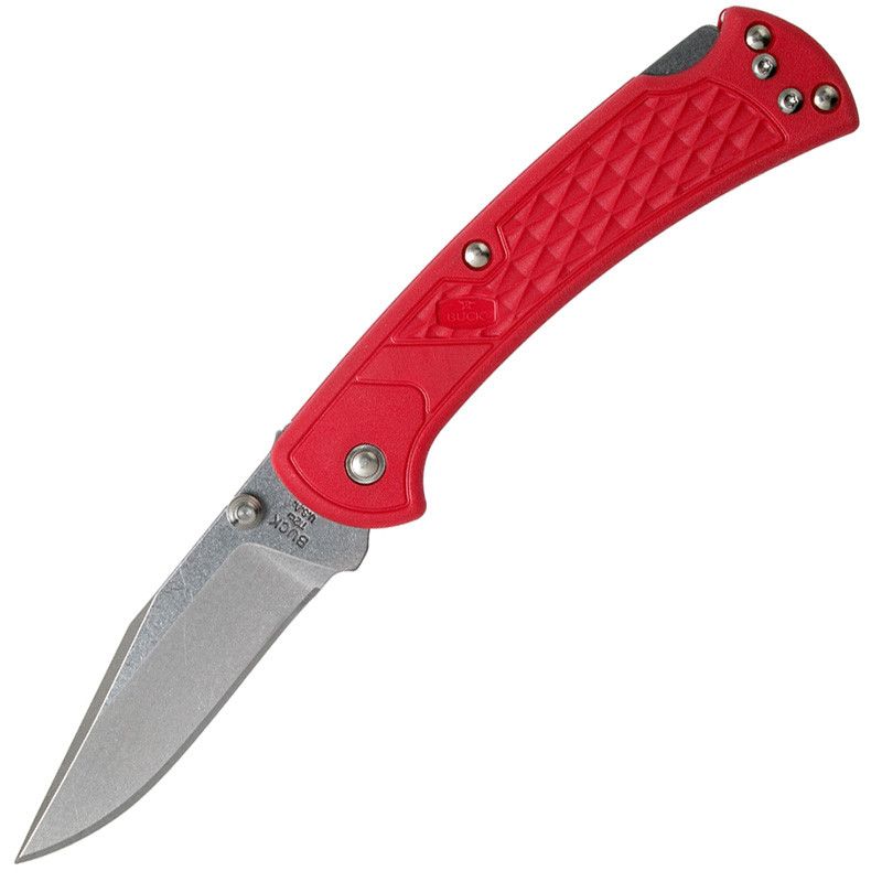 фото Складной нож buck 112 slim select (420hc, рукоять красный нейлон) b0112rds2 buck knives